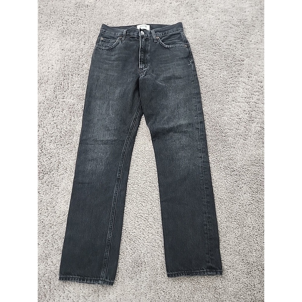 AGOLDE Mia Jeans Womens 24 Black Good High Rise Straight Leg A9022-1157